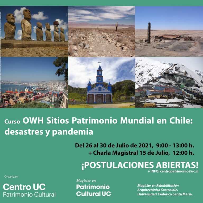 Curso OWH Sitios Patrimonio Mundial en Chile: desastres y pandemia
