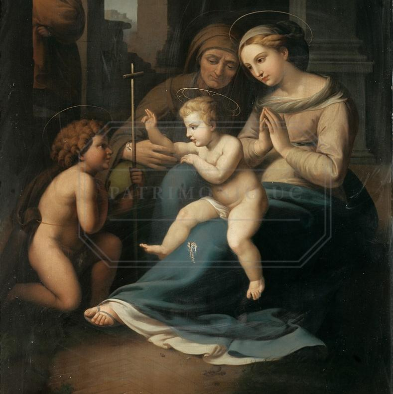 Fotografía de a pintura Madonna del Divino Amore.